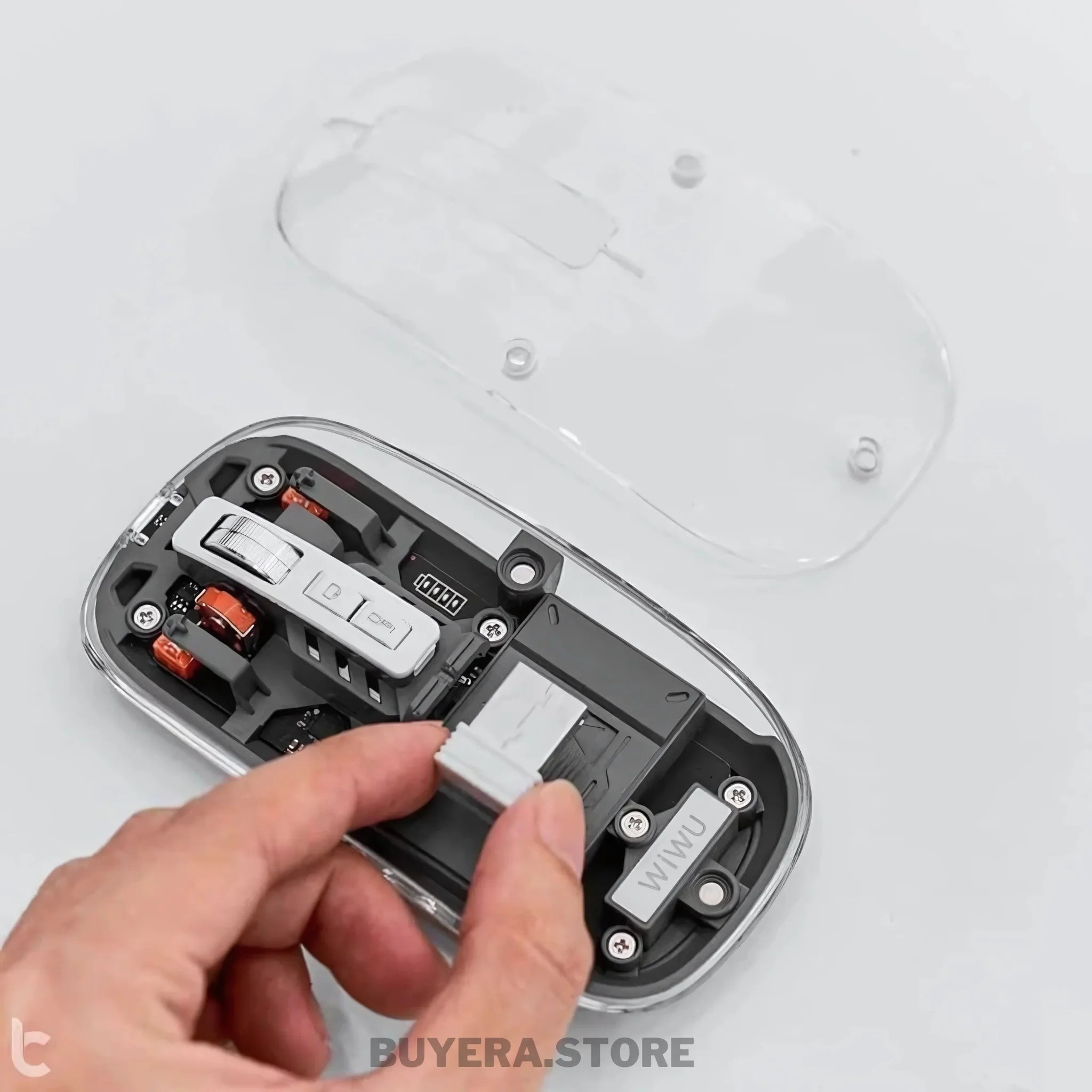 Crystal Transparent Wireless Mouse – Dual Mode & Rechargeable 🖱️✨