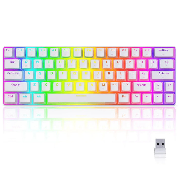TK63 Pro 60% Wireless Mechanical Keyboard - Tri-Mode RGB Gaming