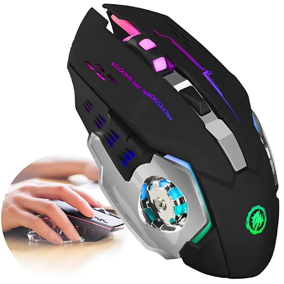 Professional Fps Shooter Wireless Rechargeable Gaming Mouse 2.4G & BT Mode