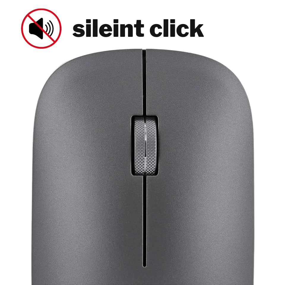 Ultra-Slim Dual-Mode Wireless Mouse - Bluetooth & 2.4G Rechargeable