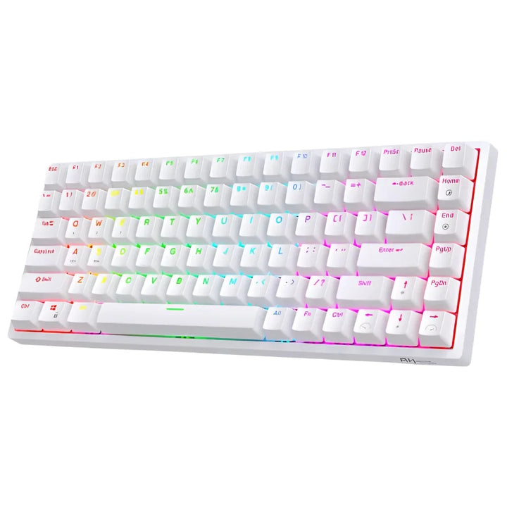 Compact 75% Mechanical Keyboard with RGB Backlight - Black/White