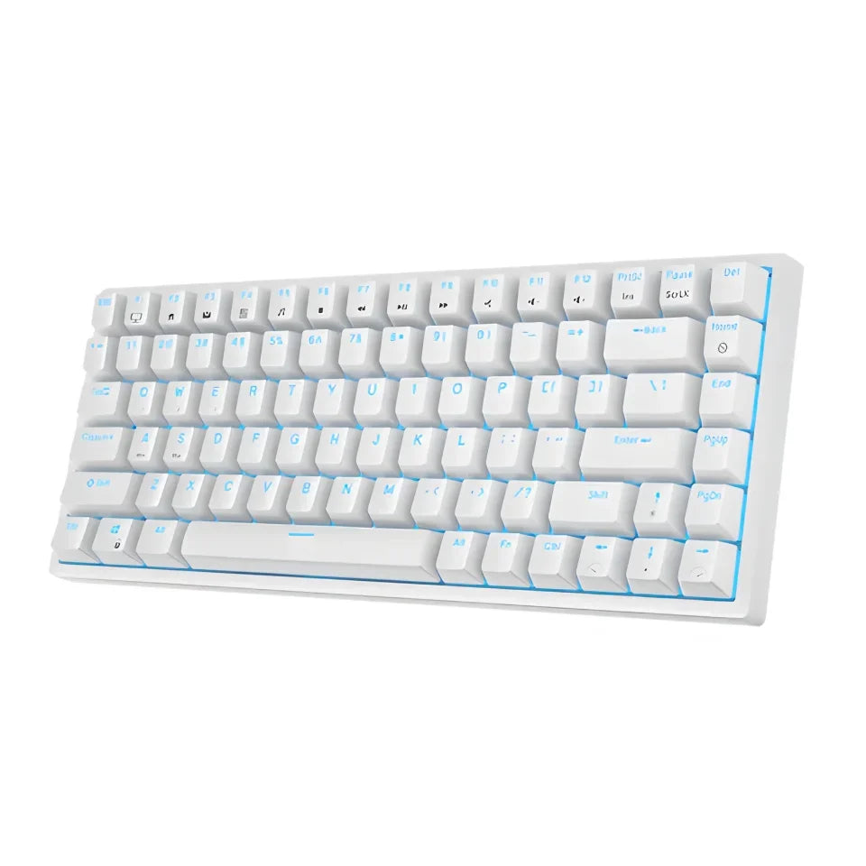 Compact 75% Mechanical Keyboard with RGB Backlight - Black/White