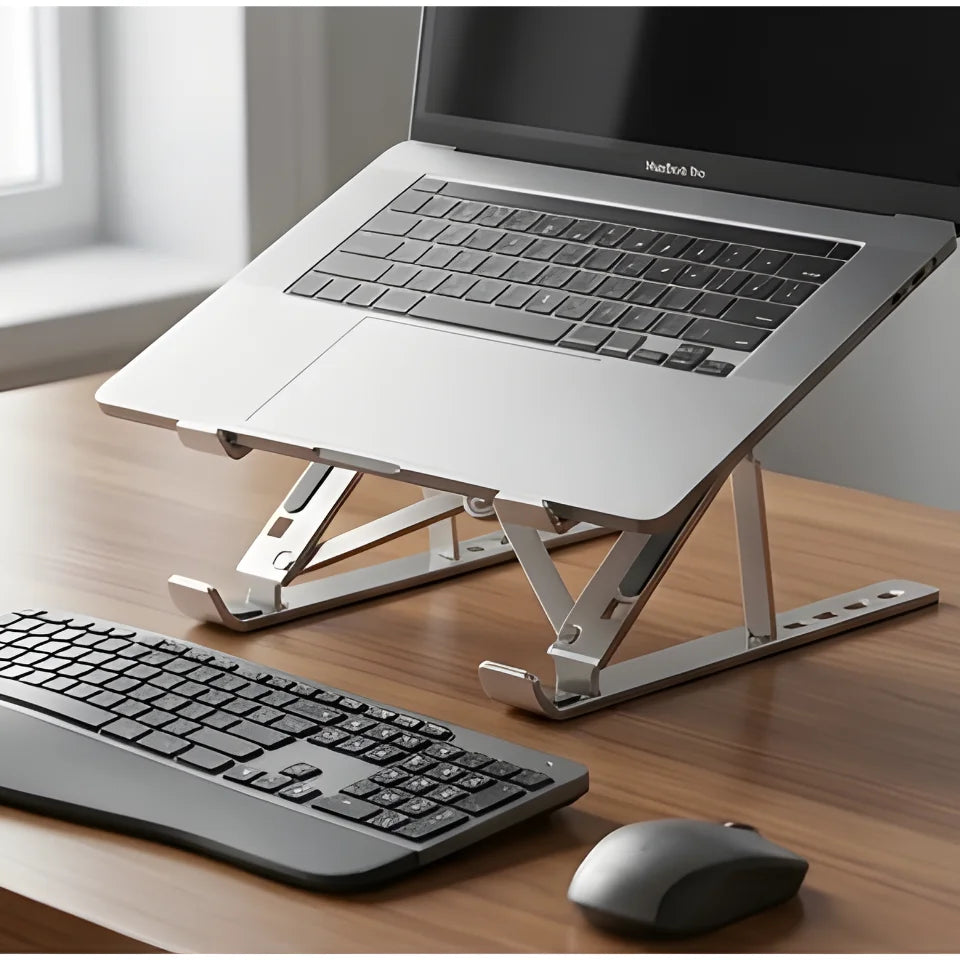 💻 Multi-Angle Foldable Aluminum Laptop Stand 🇵🇰 - (Best for Students & Office)