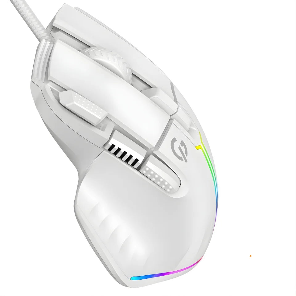 🖱️ GM500W Professional RGB Gaming Mouse – White Edition 🚀