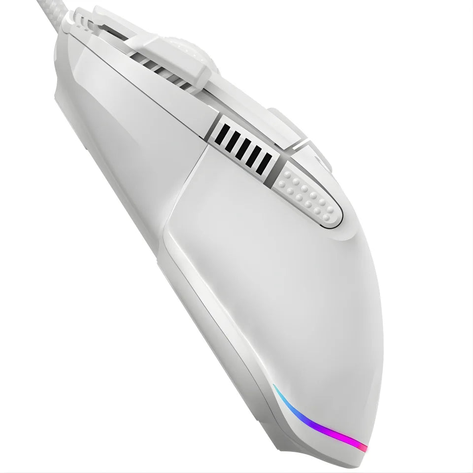 🖱️ GM500W Professional RGB Gaming Mouse – White Edition 🚀