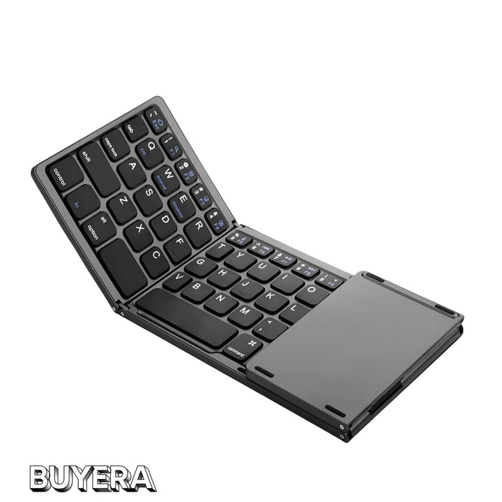 Portable Wireless Folding Keyboard for iPad, Tablet & Phone Rechargeable Pocket-Sized